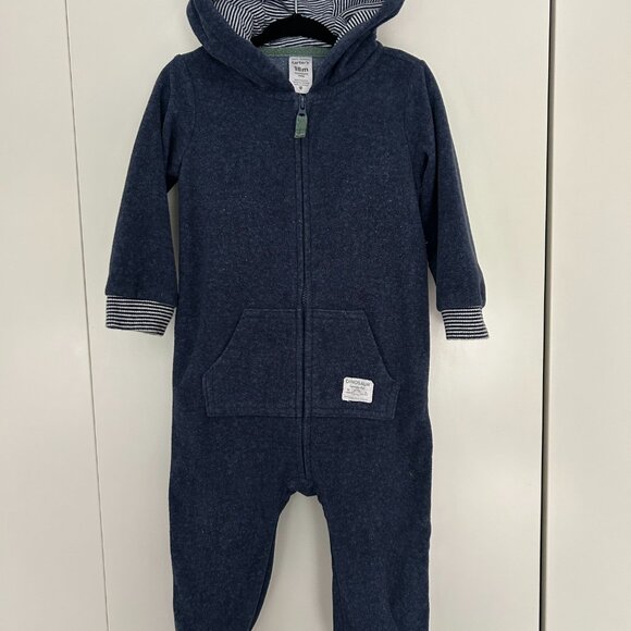 Cute Dino 1-Piece Sweatsuit 18 M - Picture 2 of 3